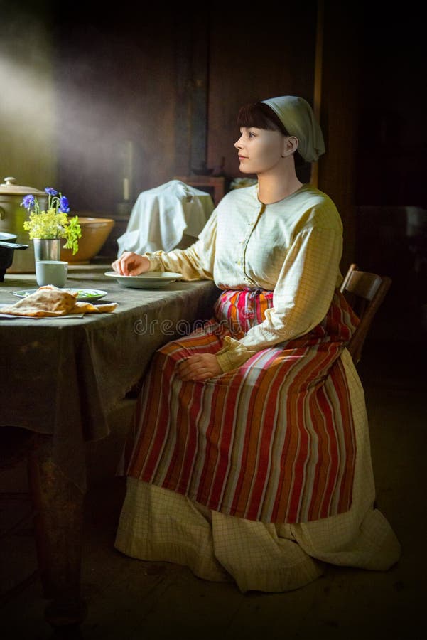 Country Rural Farm Girl, Kitchen