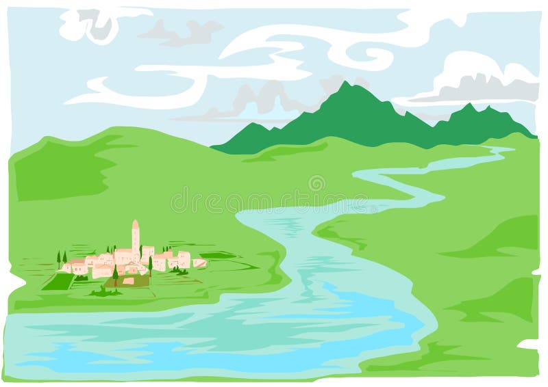 Country Scene Vector