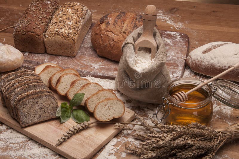 Country Theme with Traditional Baking Goods Stock Image Image of