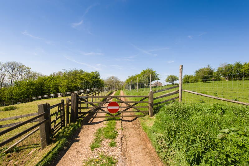 Countryside track stock photo