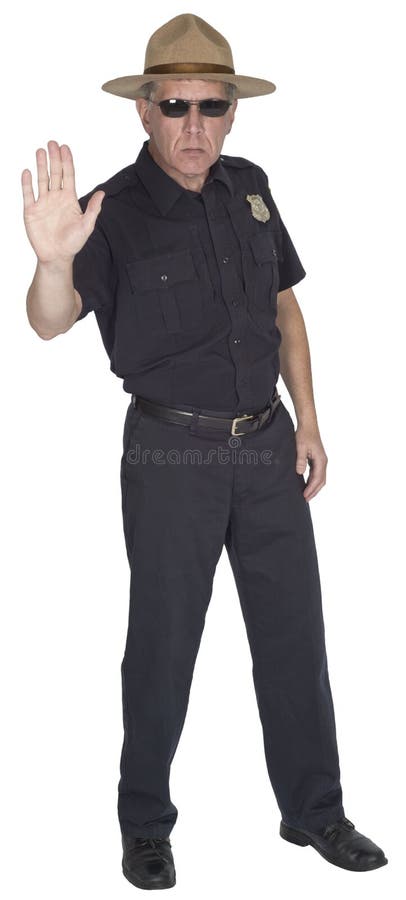 Halt as a police officer