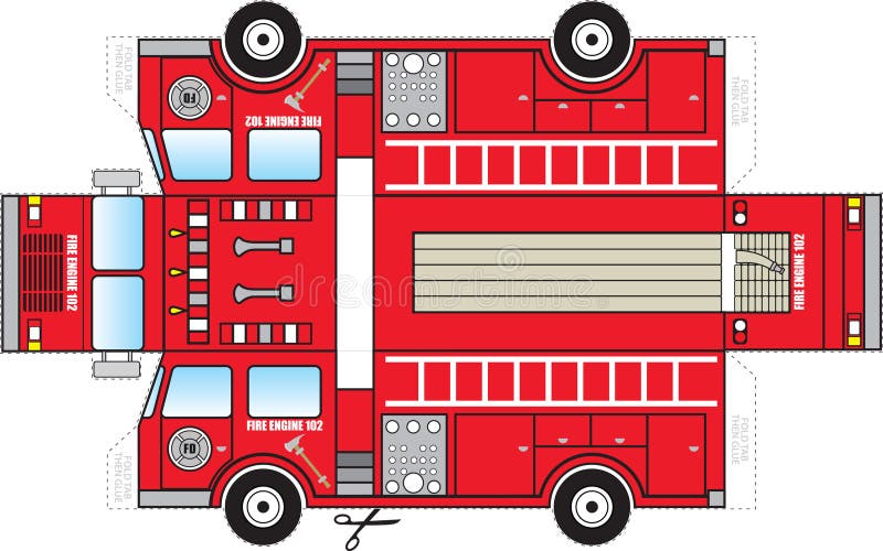 Coupe-circuit de camion de pompiers illustration libre de droits Coupe-circuit de camion de pompiers illustration libre de droits