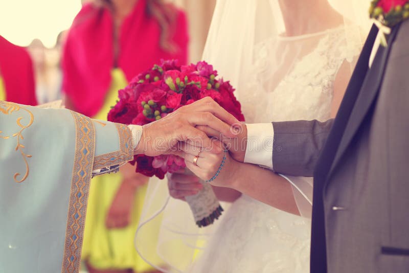 Couple getting married at the altar. Couple getting married at the altar