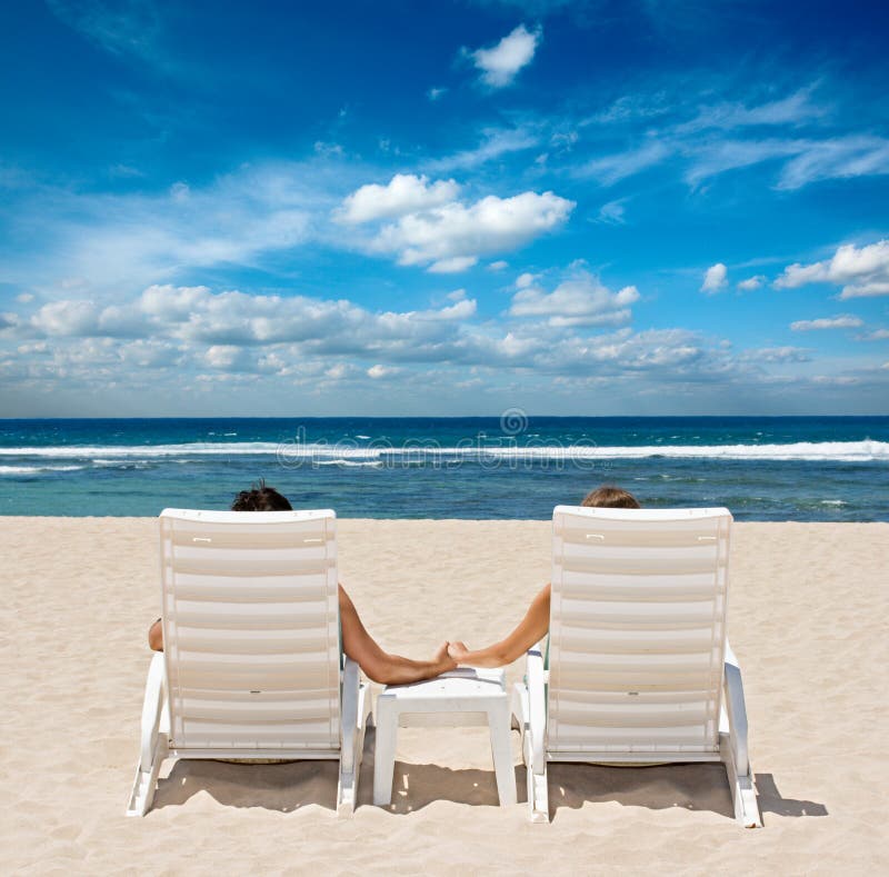 Beach Chairs Hawaii stock image. Image of chairs, table 13991693