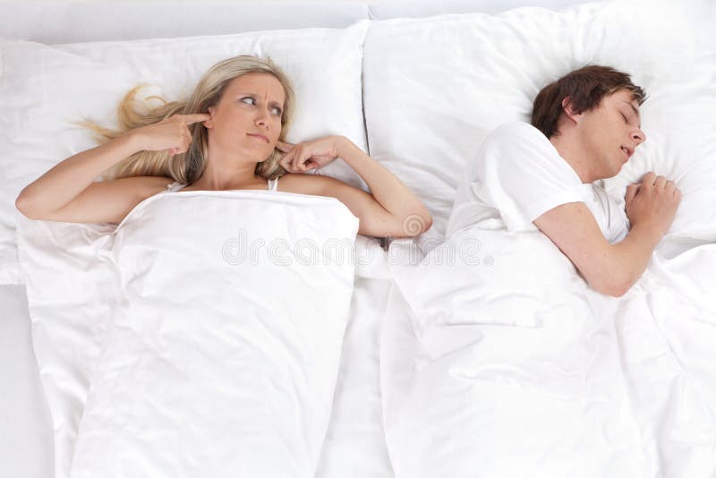 Couple in bed stock image. Image of asleep, back, beautiful 20096453