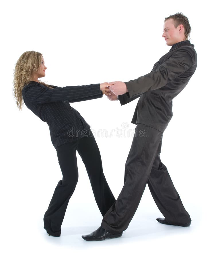 Couple in black dancing