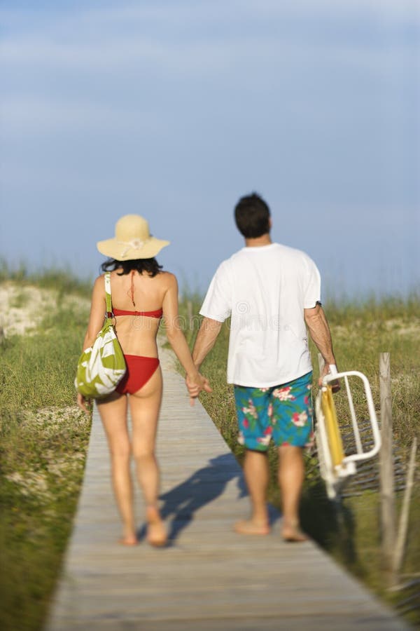 Couple on Boardwalk royalty free stock images Couple on Boardwalk royalty free stock images