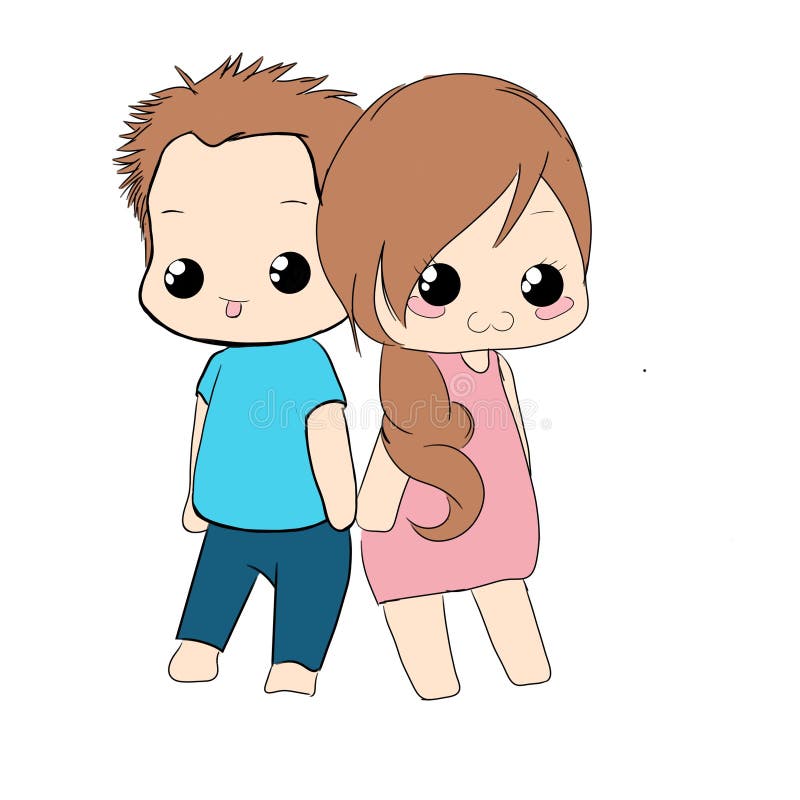 chibis holding hands