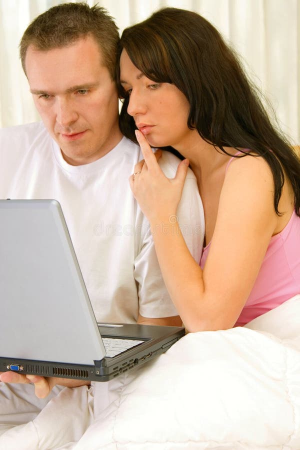 Couple Browsing Internet royalty free stock images