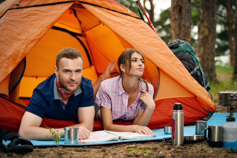Couple in camping