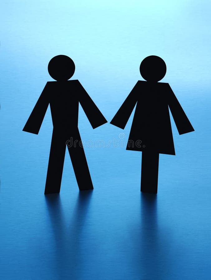 Couple Cardboard Cutout Silhouette Stock Illustration Illustration of