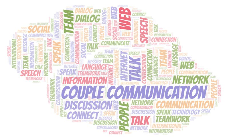 Couple Communication word cloud. royalty free illustration