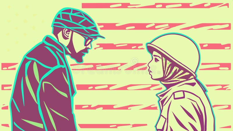Couple dans la relation de conversation et la connexion humaine thème conception vectorielle Génération AI illustration stock