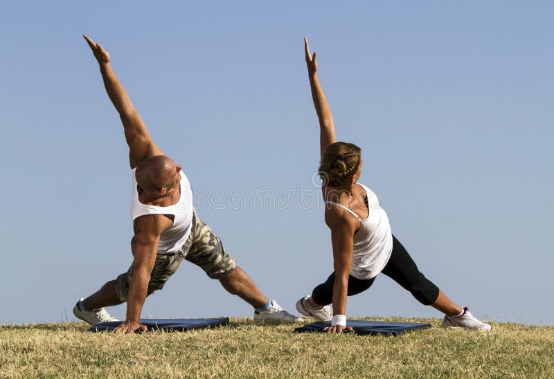 Yoga Pair Women Duo Balance Stock Photos - Free & Royalty-Free Stock Photos  from Dreamstime