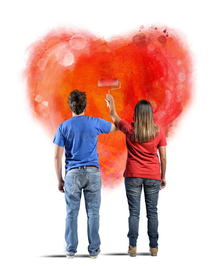 Romantic couple drawing Stock Photos, Royalty Free Romantic couple drawing  Images