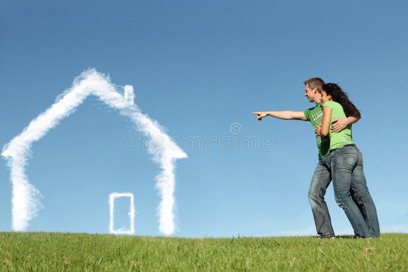 couple, dream home house stock image couple, dream home house stock image
