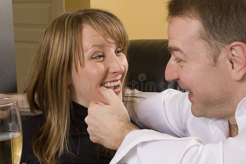 Couple drinking champagne