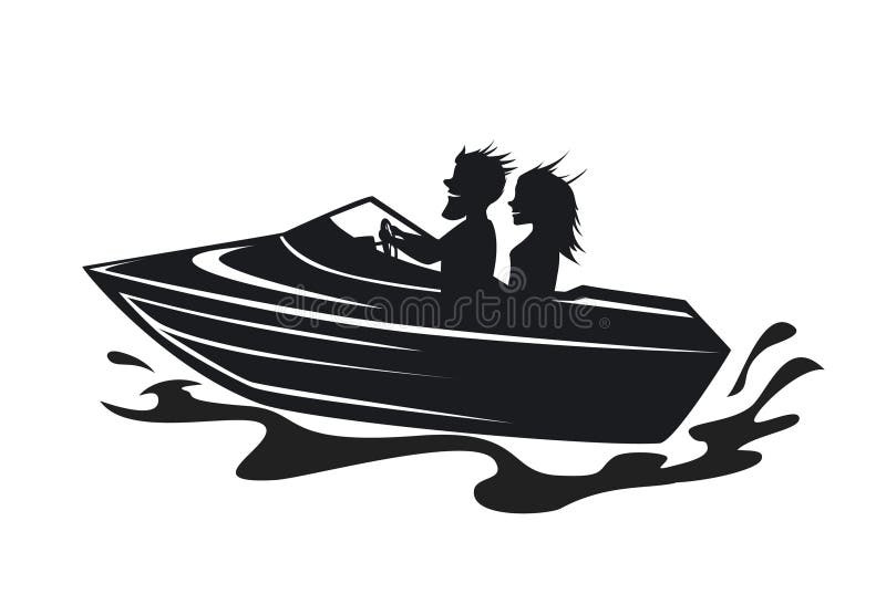 speed boat silhouette