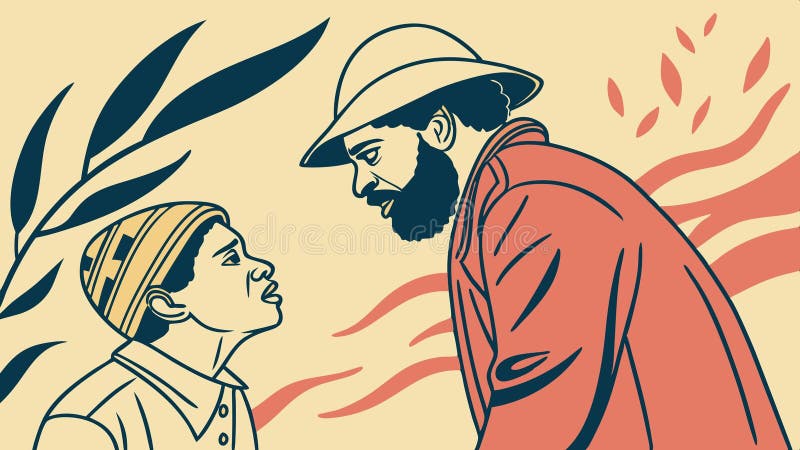 Couple en conversation couple extérieur ayant une conversation profonde en extérieur conception vectorielle conception vectorielle. Couple ayant une conversation profonde dans un cadre extérieur intime capturant la connexion humaine. Parfait pour les thèmes de relation profondeur émotionnelle et histoires personnelles. Illustrer l'interaction humaine avec ce couple scénique vectorielle conception Génération IA