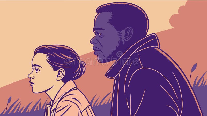 Couple en conversation moment intime illustration conception vectorielle Génération AI illustration stock
