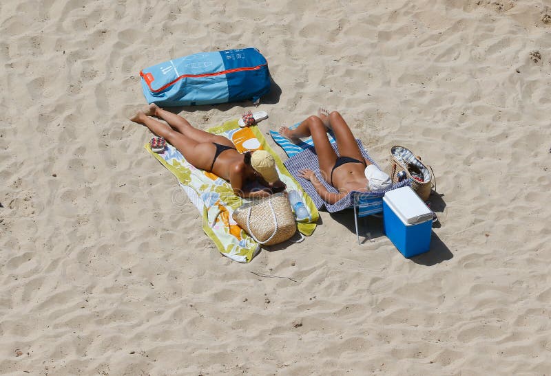 Girls Drunk On Beach