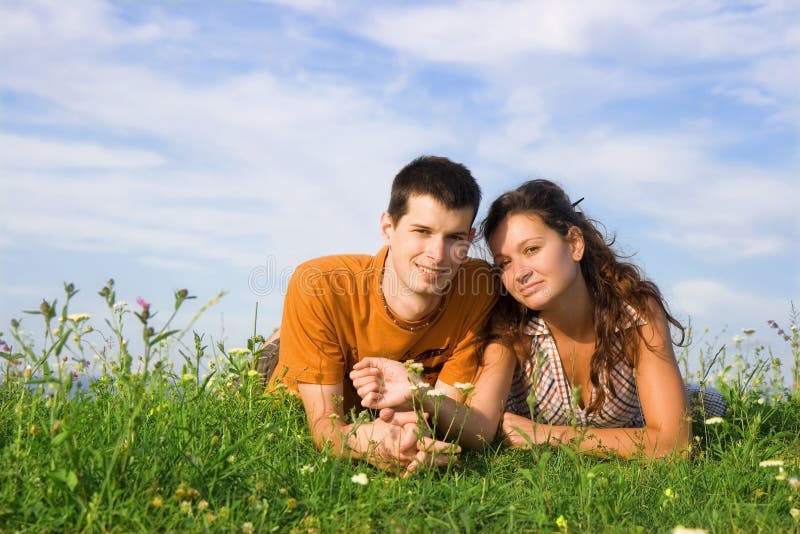 Couple in grass