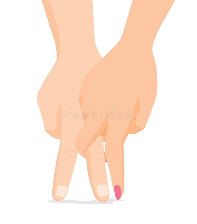 Couple of hands tangled in tango dancing move royalty free illustration