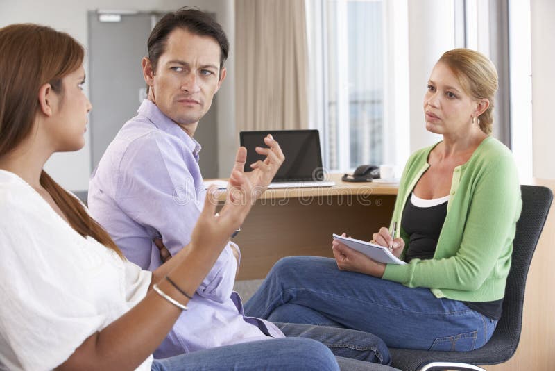 Couple Having Counselling Session Stock Photo - Image of forties