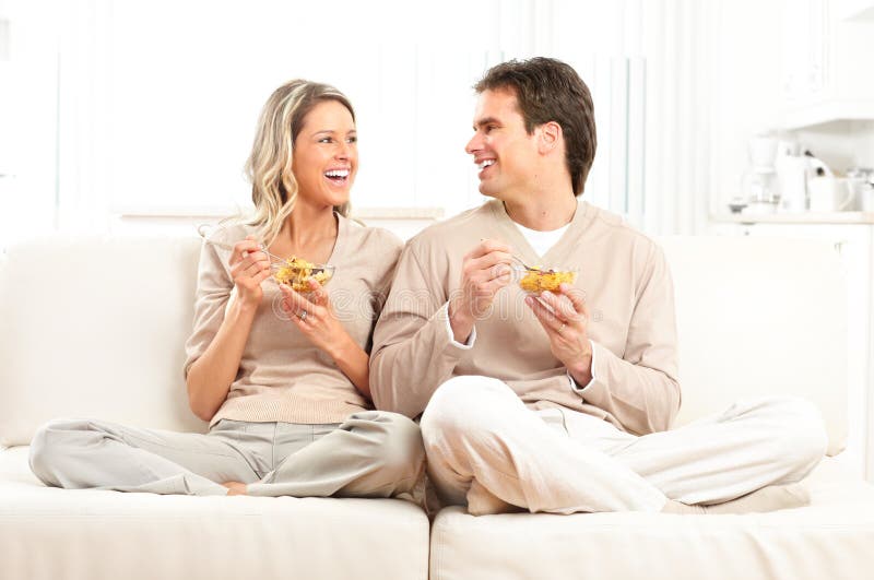 Couple Having Lunch Royalty Free Stock Images Image 12970989