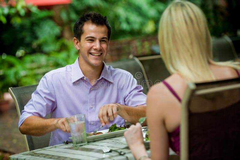 Couple Having Meal stock image