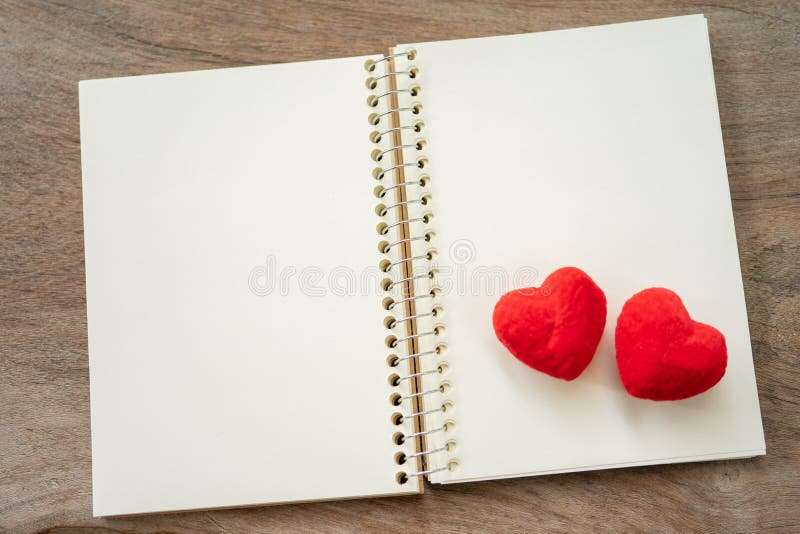 Couple Heart Shaped on Note Book Paper. Day 14 Meets Valentine Day. Red  Heart is the Promise of Love Stock Photo - Image of paper, lover: 168609594