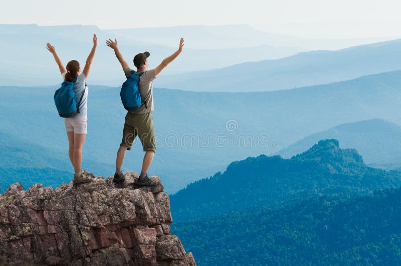 Couple hiking