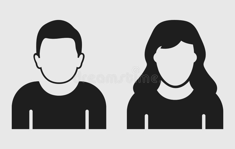 Couple Icon. Male and female symbol on gray background. flat style vector eps