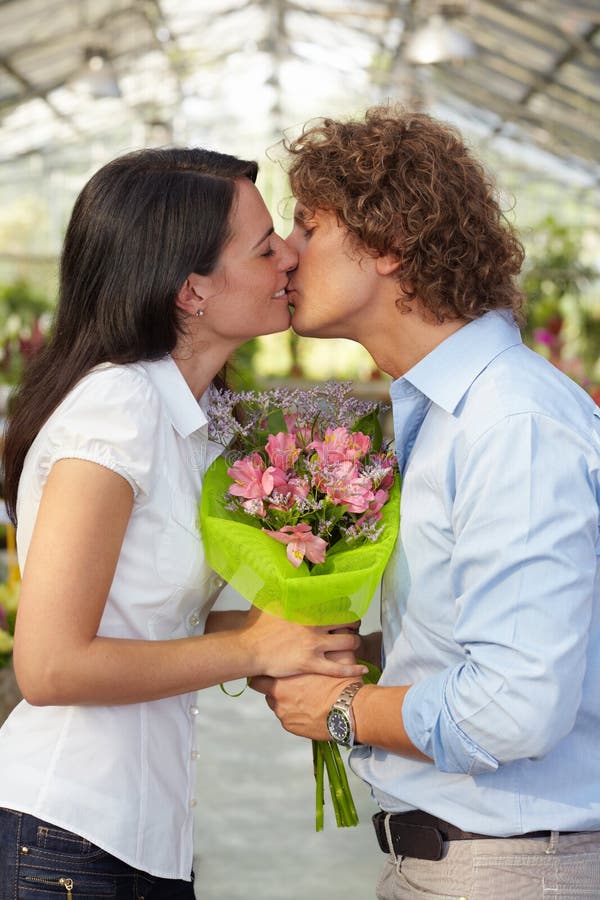 204 Man Woman Kissing Flower Garden Stock Photos - Free & Royalty