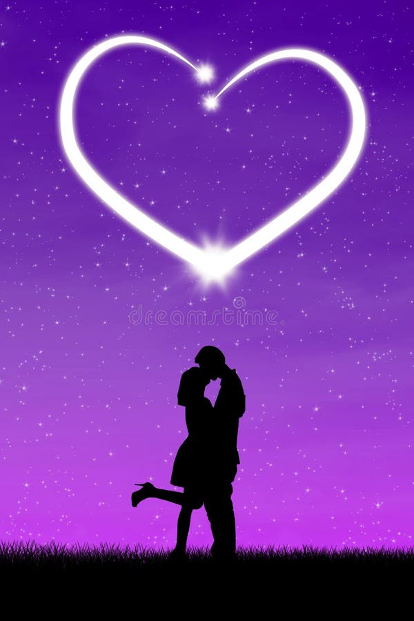 Couple Kissing With Heart Stock Photography Image 36479012