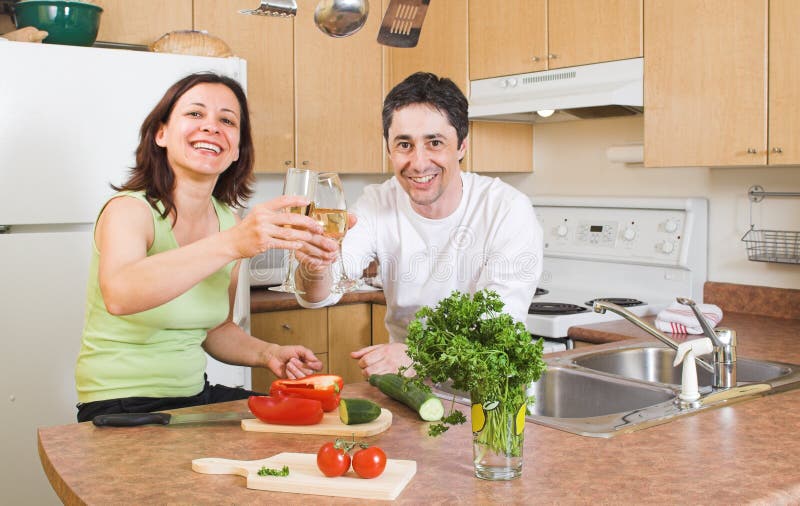 Couple in the kitchen