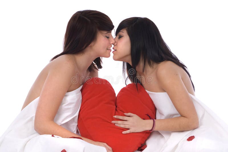 Couple of lesbian woman in love