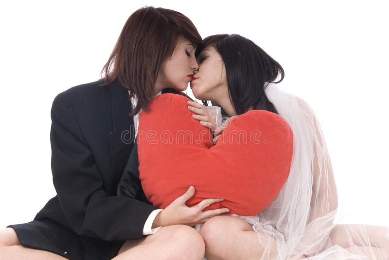 Couple of lesbian woman in love