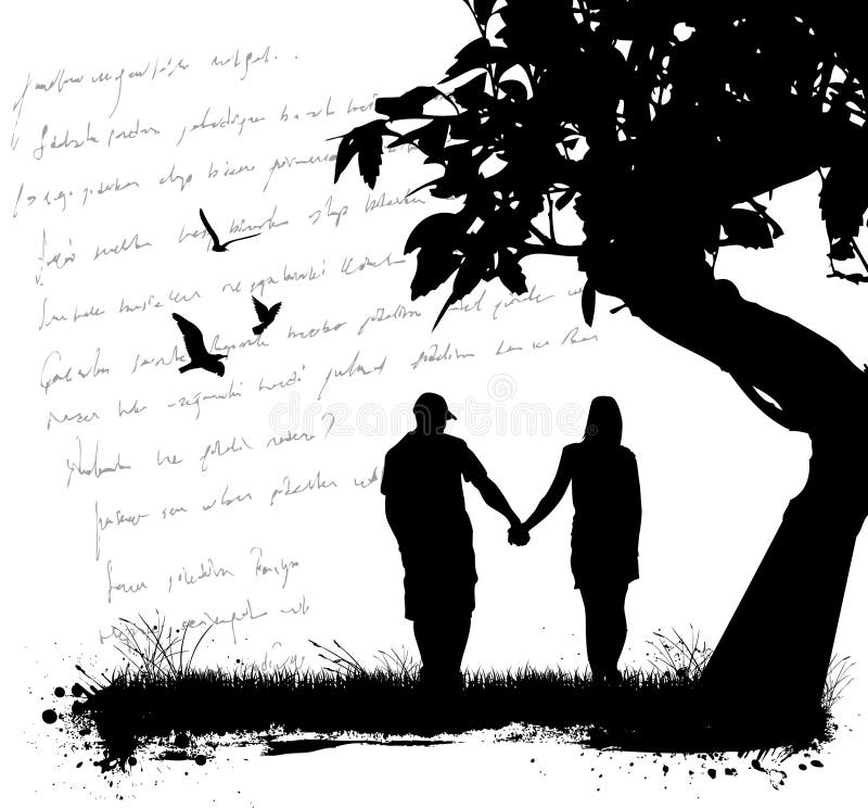 Download Couple love stock vector. Illustration of romance, tree ...