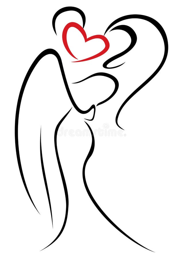 Couple in love royalty free illustration