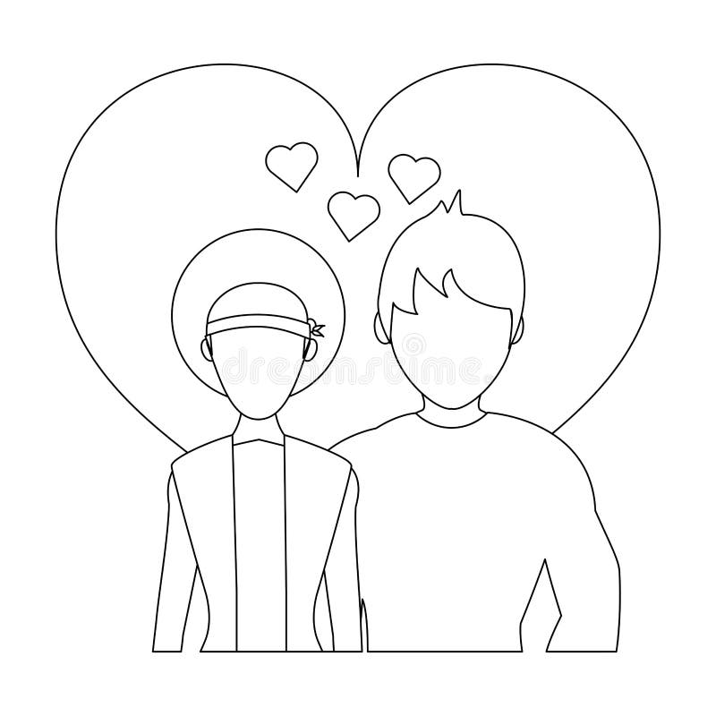 Couple in love stock vector. Illustration of cartoon - 136876877