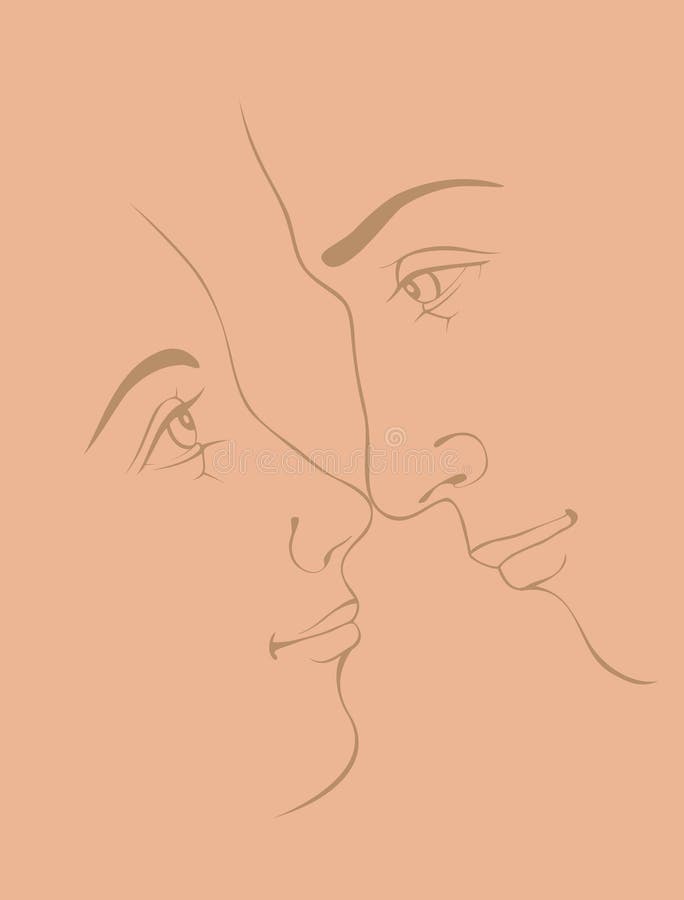 Romantic couple sketch Stock Photos, Royalty Free Romantic couple