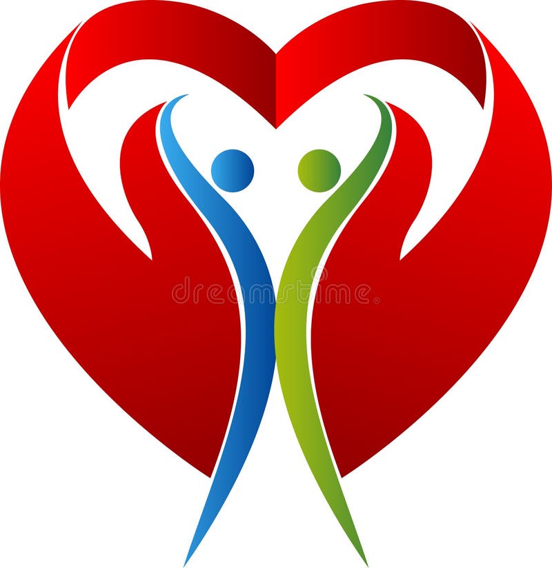 Couple love logo vector illustration