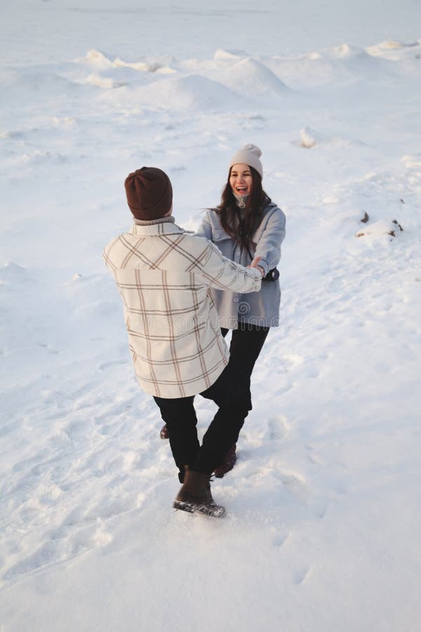 I will happily follow..❤️ #couple #snow #winterphotoshoot #winterportrait  #couplephotoideas #coupleposes #posingideas #running #snow… | Instagram