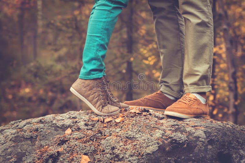 Couple Man and Woman Feet in Love