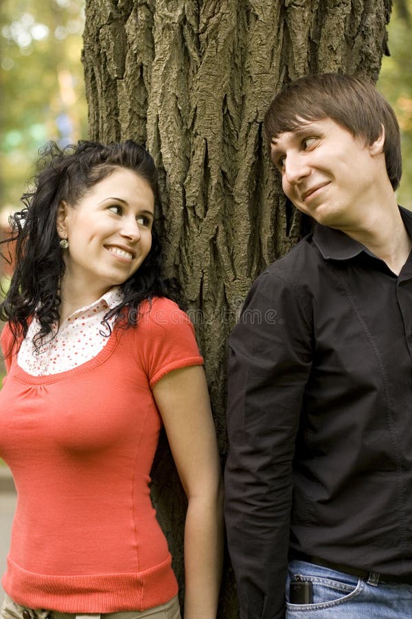 Couple near the tree