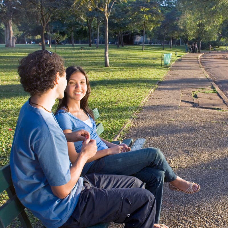 Couple on a Park Bench - Horizontal