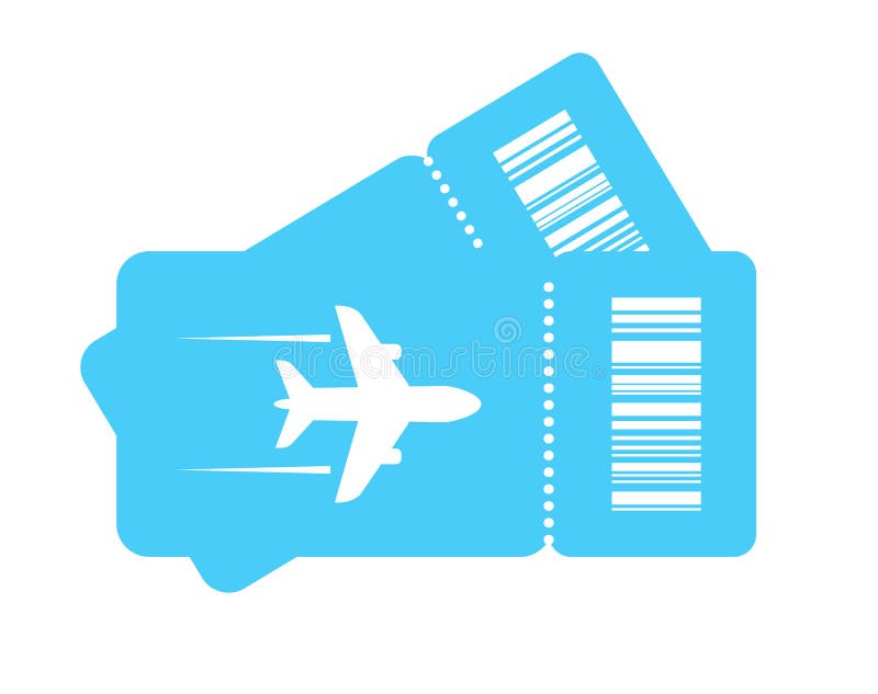 Plane ticket vector icon stock vector. Illustration of airport - 131496976