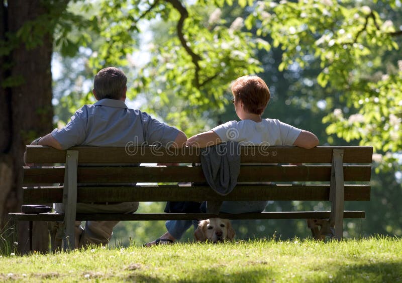 Couple relaxing in Park