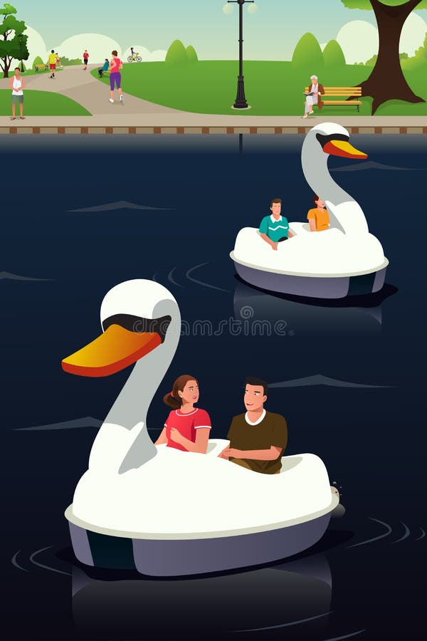 Couple Riding Duck Boat